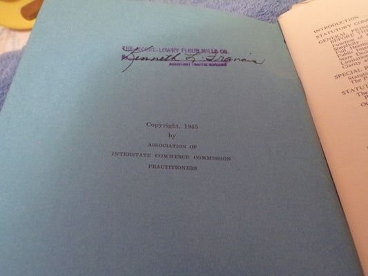 1945 Manual of Practice and Procedure Before the Interstate Commerce Commission
