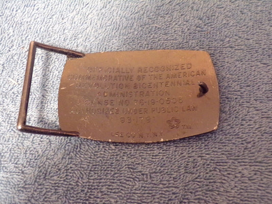 American Revolution Bicentennial Belt Buckle, Official Recognized Commemorative