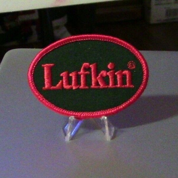 City of "Lufkin" Red Letters/Black Background Patch