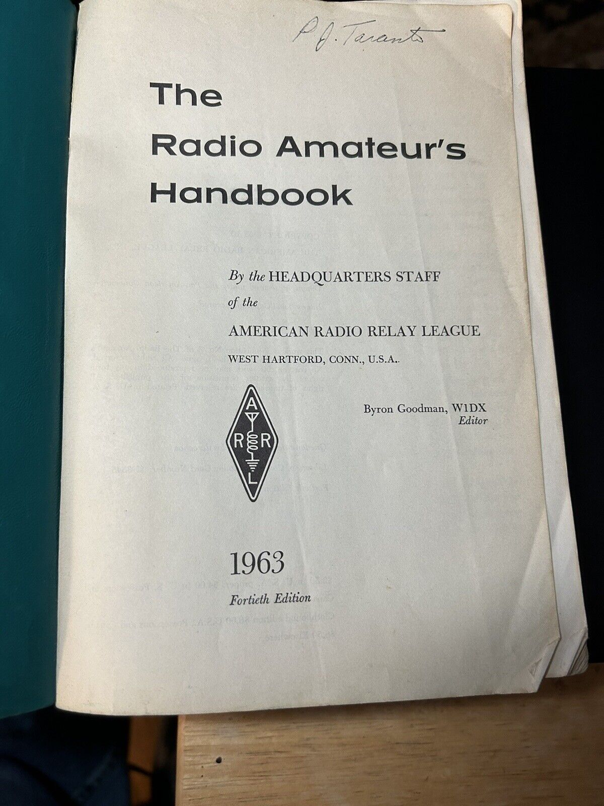 Softcover: The 1963 ARRL Handbook for the Radio Amateur