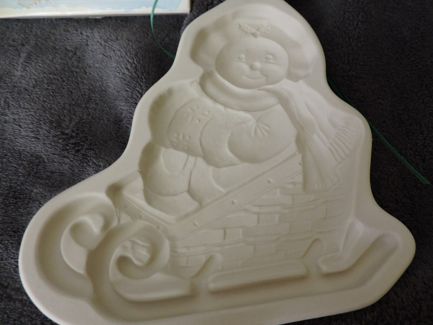 1998 Longaberger Pottery Snow Friends Cookie Mold Series - Sleigh Belle - NIB!