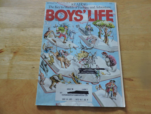 BOYS' LIFE MAGAZINE SEPT 1988-READING:THE KEY TO WORLD'S OF FANTASY & ADVENTURE