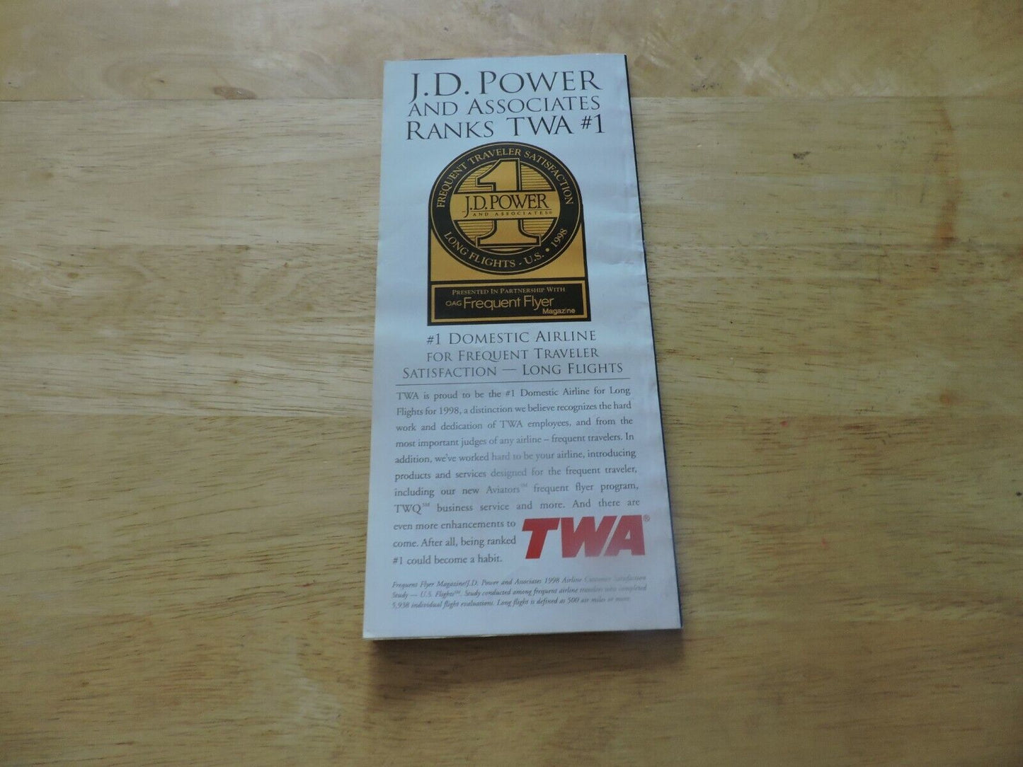 TWA Worldwide Timetable June 1 1998