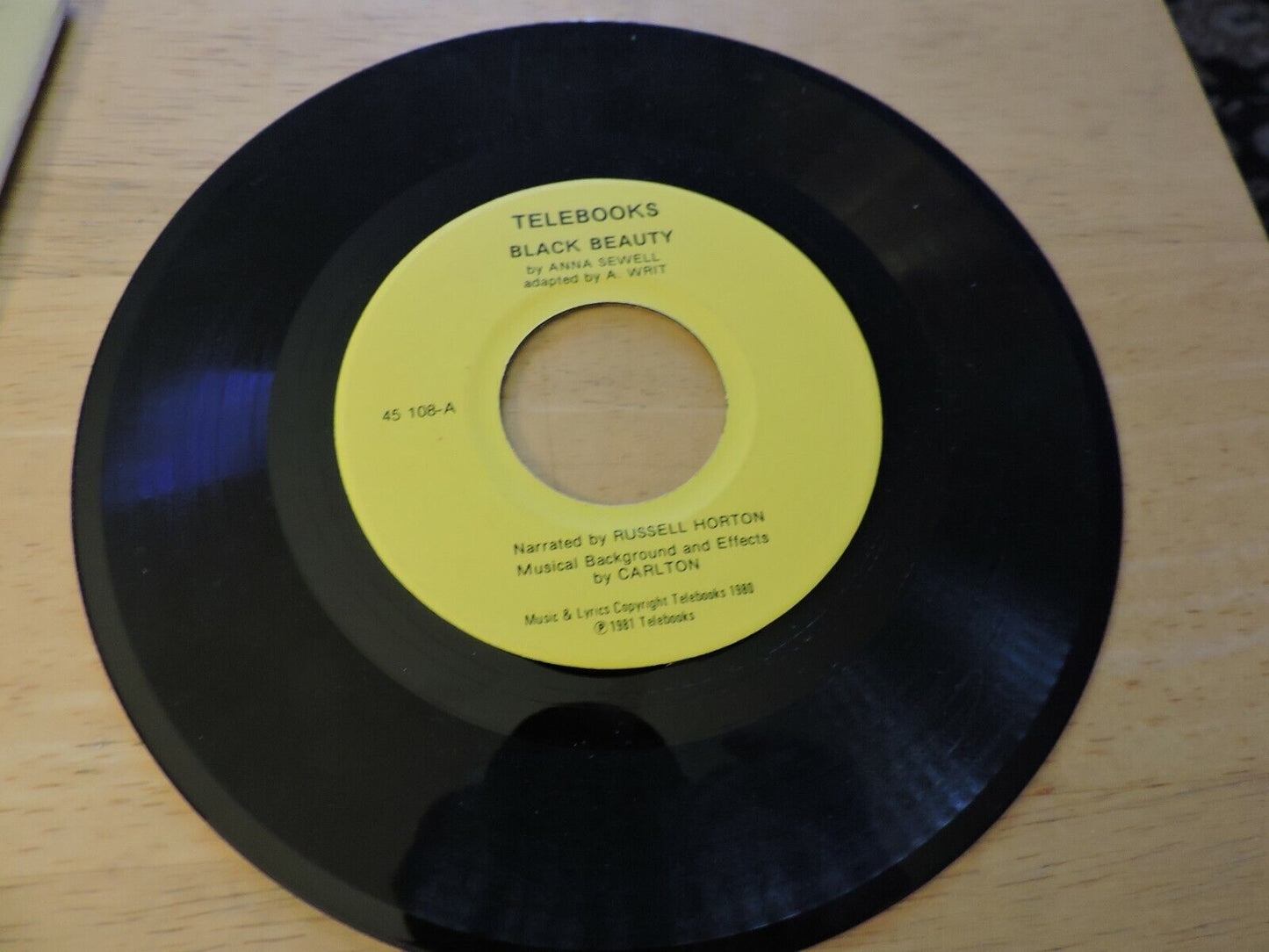 BLACK BEAUTY BOOK AND RECORD BY ANNA SEWELL 1980
