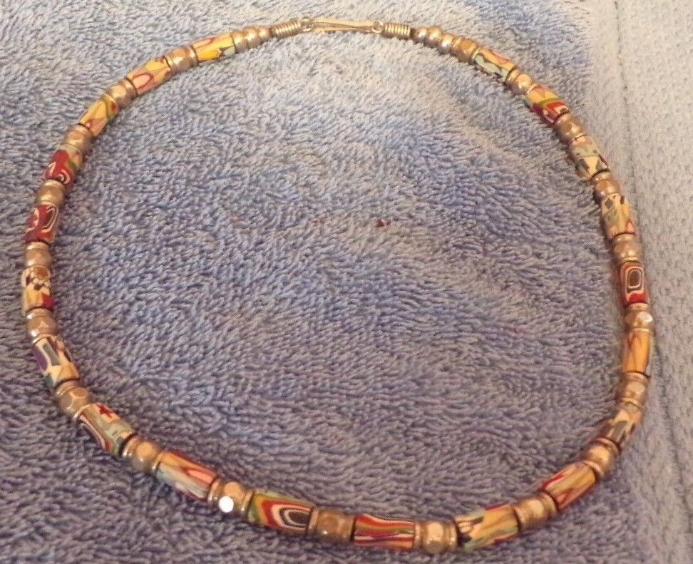 Multicolored Beaded Necklace (16")
