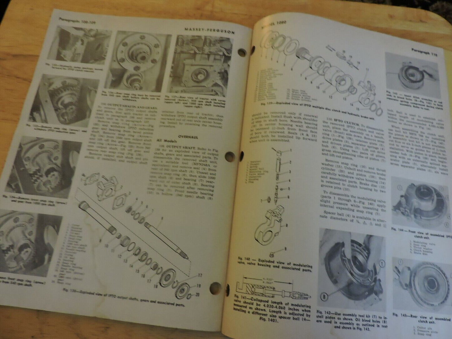 MASSEY-FERGUSON SHOP MANUAL: MODELS MF1080, MANUAL NO MF-28: 1970