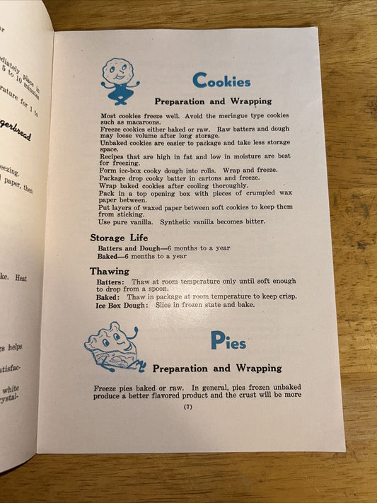 University of Idaho Foods to Fit your Freezer Vintage Booklet 1954