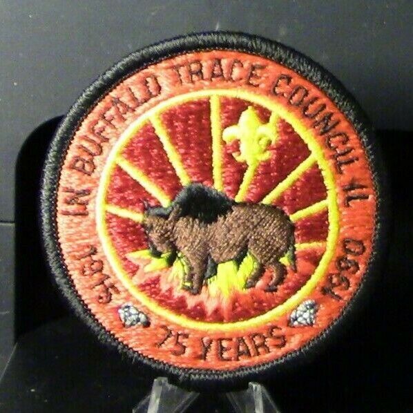 Vintage BSA : Buffalo Trace Council, IL/IN 75 years 1990 Patch