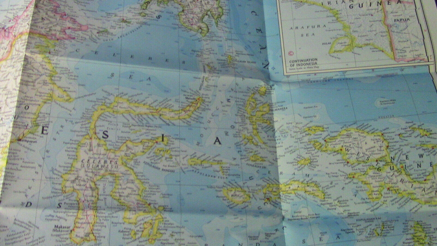 The National Geographic Magazine Map of Southeast Asia (Vietnam Included)