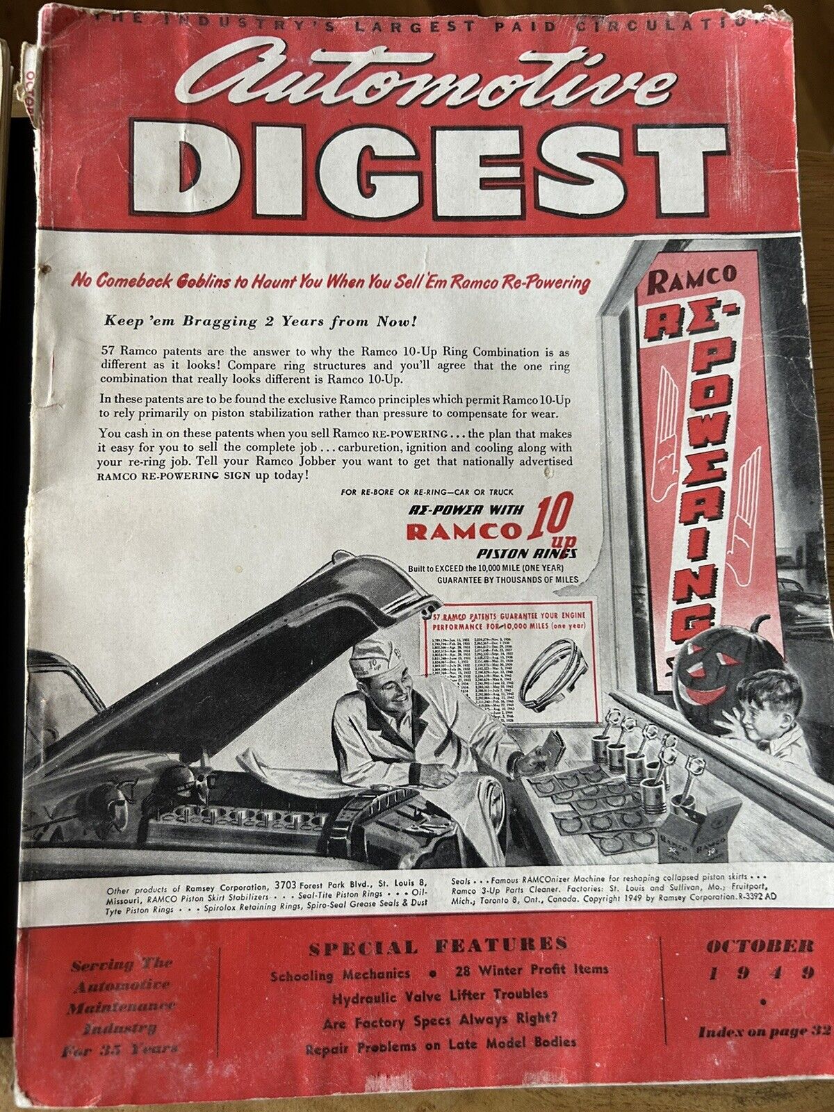 AUTOMOTIVE DIGEST MAGAZINE, OCTOBER 1949