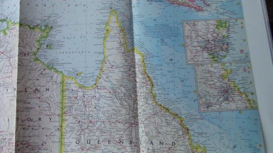 The National Geographic Magazine Map of Australia 1963