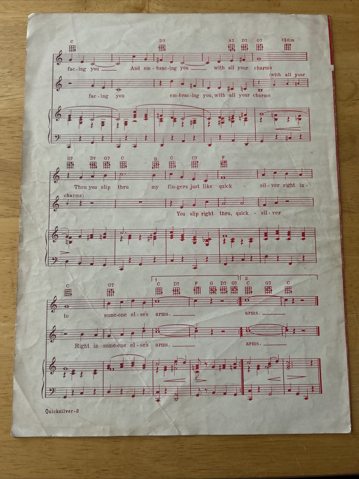 Quicksilver Sheet Music 1949