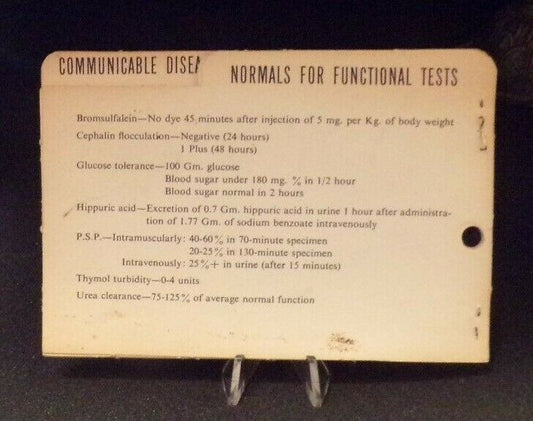Vintage Lilly Pharmaseutical Company Communicable Diseases Chart