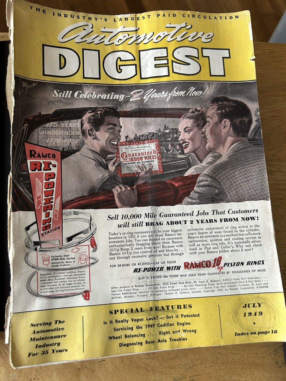AUTOMOTIVE DIGEST MAGAZINE, JULY 1949