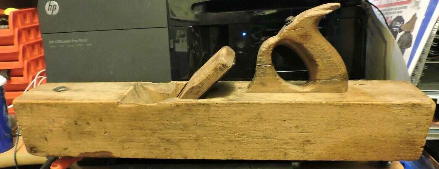 VINATGE (1850's) Wood Plane (3" Square Block X 20 1/2" Long) 2 1/2" Blade