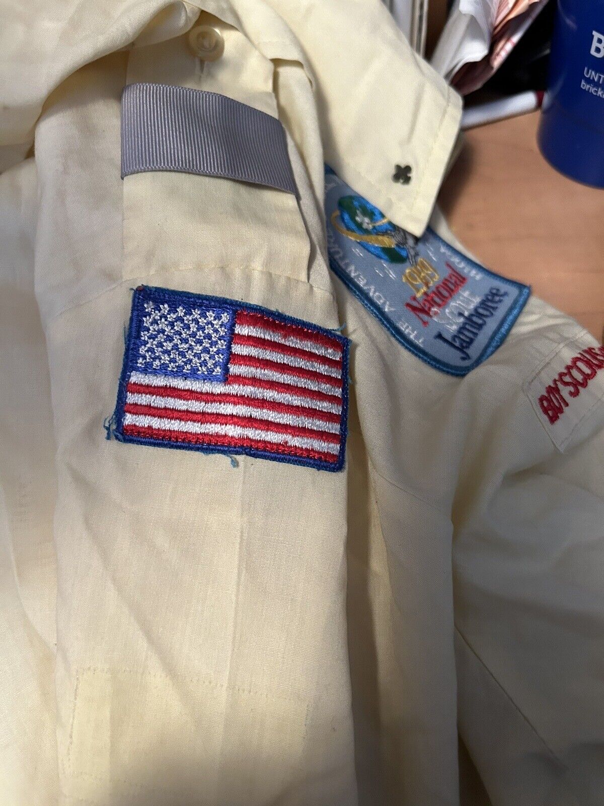 Womens BSA Shirt Size 14: '89 National Jamboree/Longhorn Council & Misc. Patches