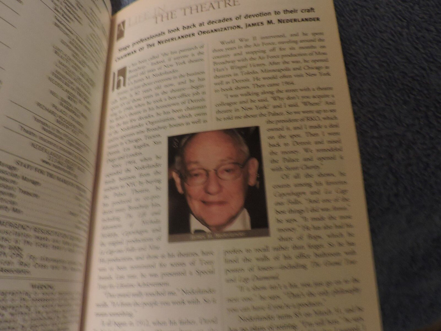 Playbill for La Cage aux Folles at Marquis Theatre