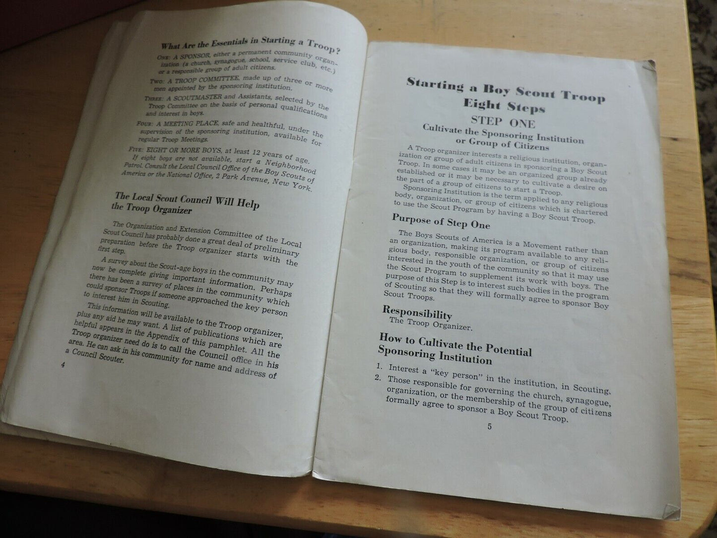 BOY SCOUT OF AMERICA:STARTING A BOY SCOUT TROOP: HOW