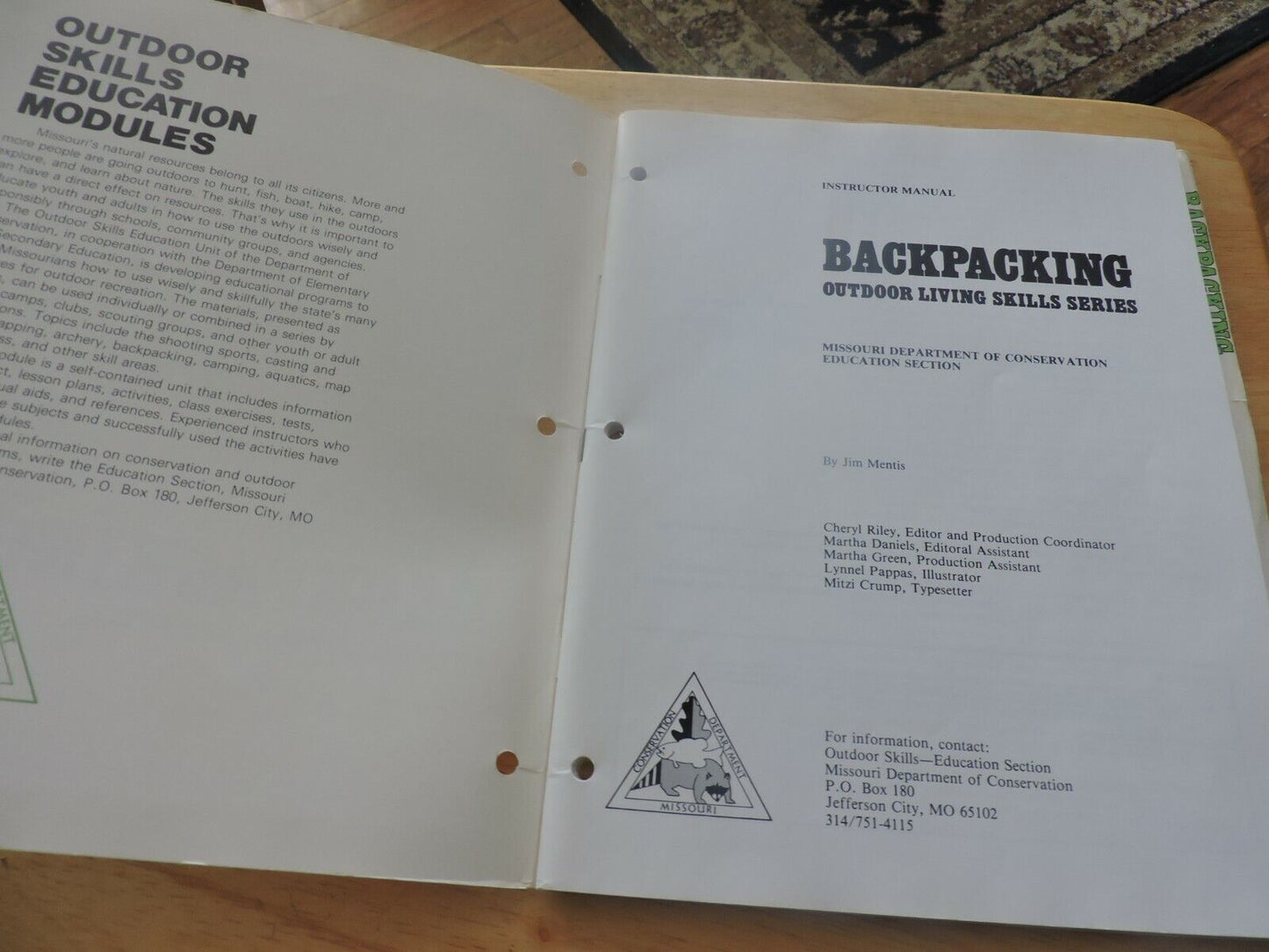BACKPACKING OUTDOOR LIVING SKILLS SERIES 1984