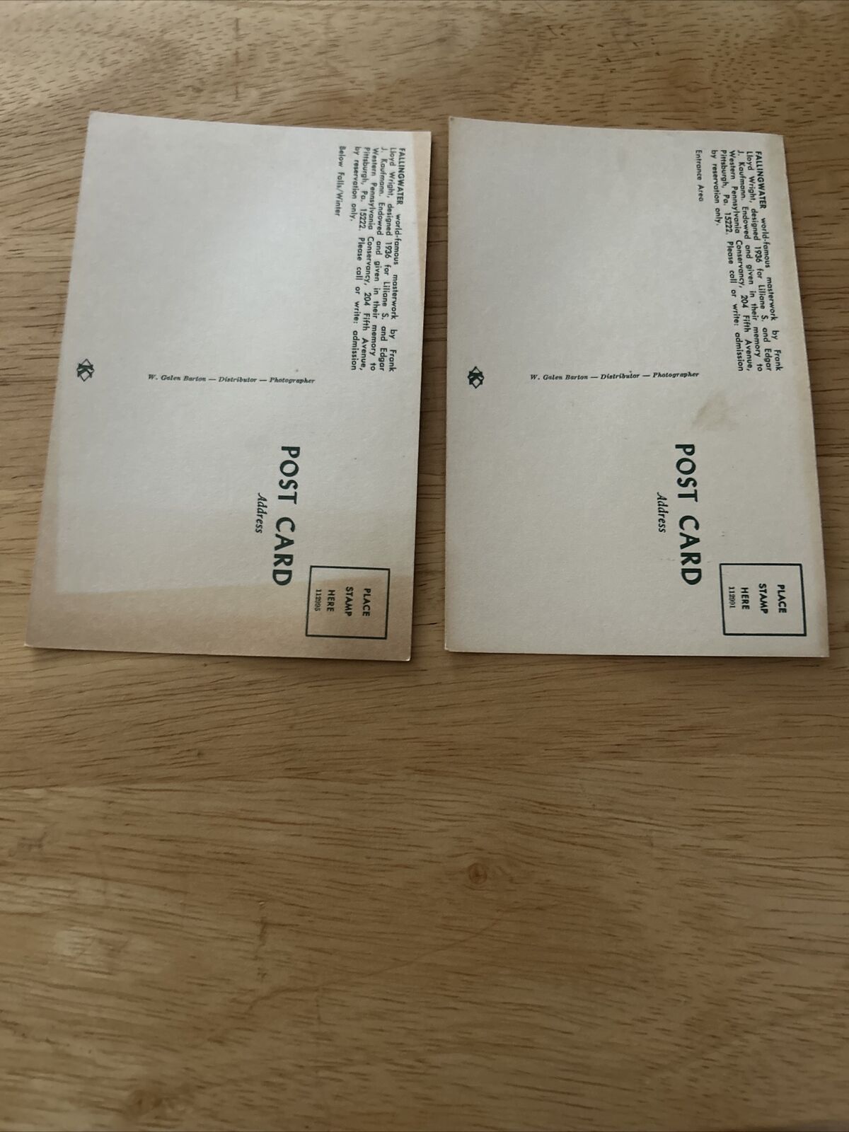 Postcard from Fallingwater Pennsylvania Set of 11