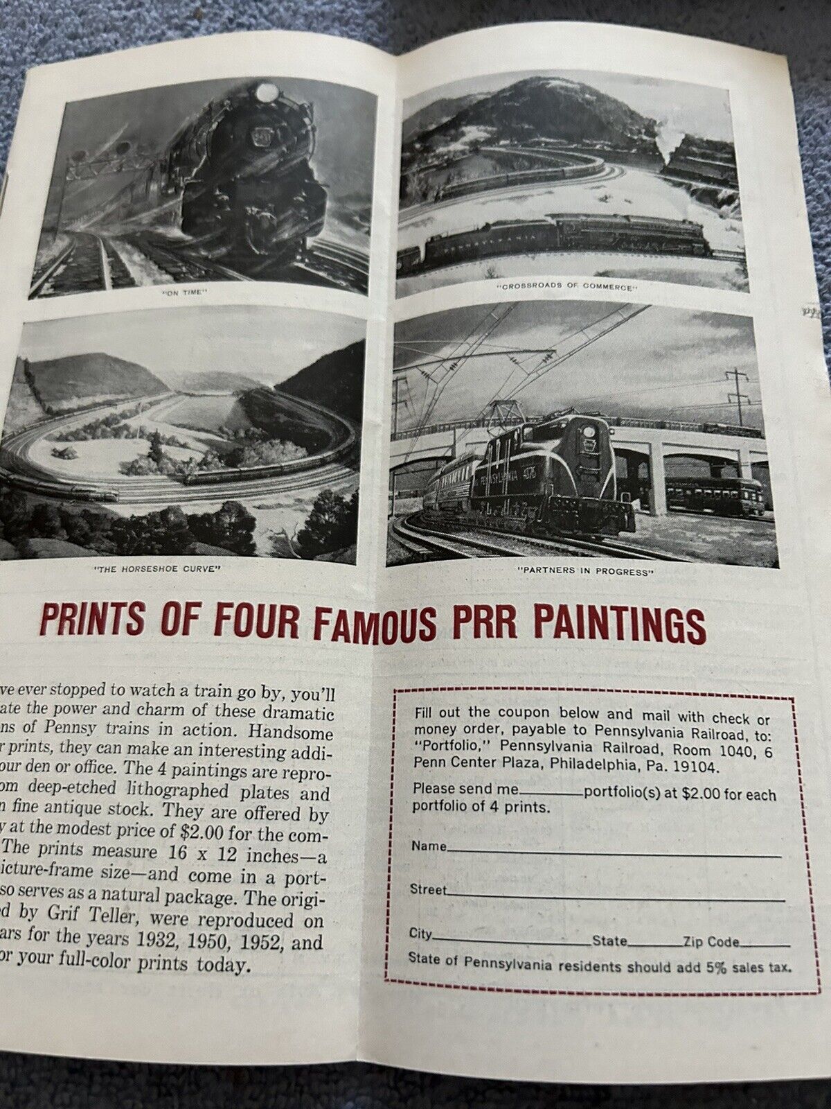 RAILROAD TIMETABLE: PRR OCTOBER 31, 1965