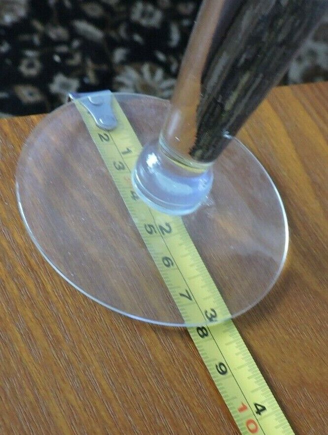 ETCHED GLASS VASE (10 INCHES TALL-BASE 3 INCHES-TOP OPENING 2 INCHES)