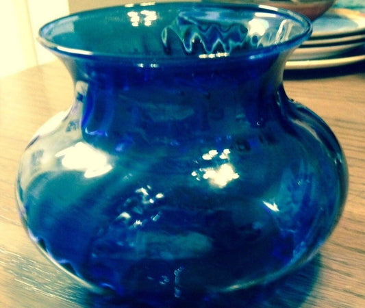 PAIR OF DARK BLUE VASES