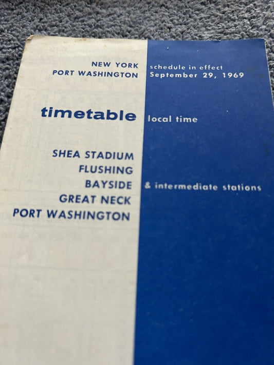 RAILROAD TIMETABLE: LONG ISLAND METROPOLITAN SEPTEMBER 29, 1969