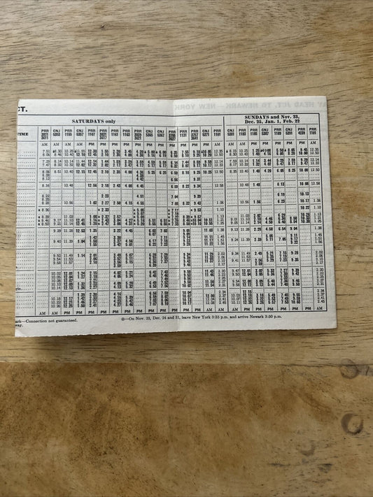 North Jersey Coast Trains Time Table Oct 29 1967