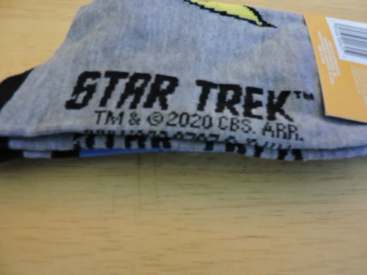 STAR TREK: THE ORIGINAL SERIES CREW SOCKS: CAPTIAN JAMES KIRK SIZE 10-13