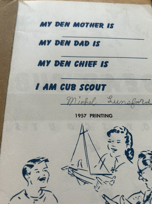 BEAR CUB SCOUT BOOK 1954 (previously owned and used)