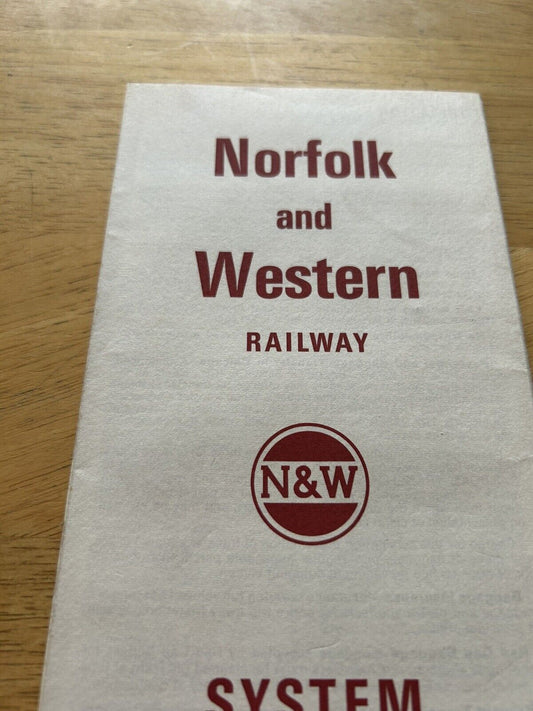 NORFOLK AND WESTERN RAILWAY SYSTEM PASSENGER TRAIN SCHEDULES APRIL 25, 1965