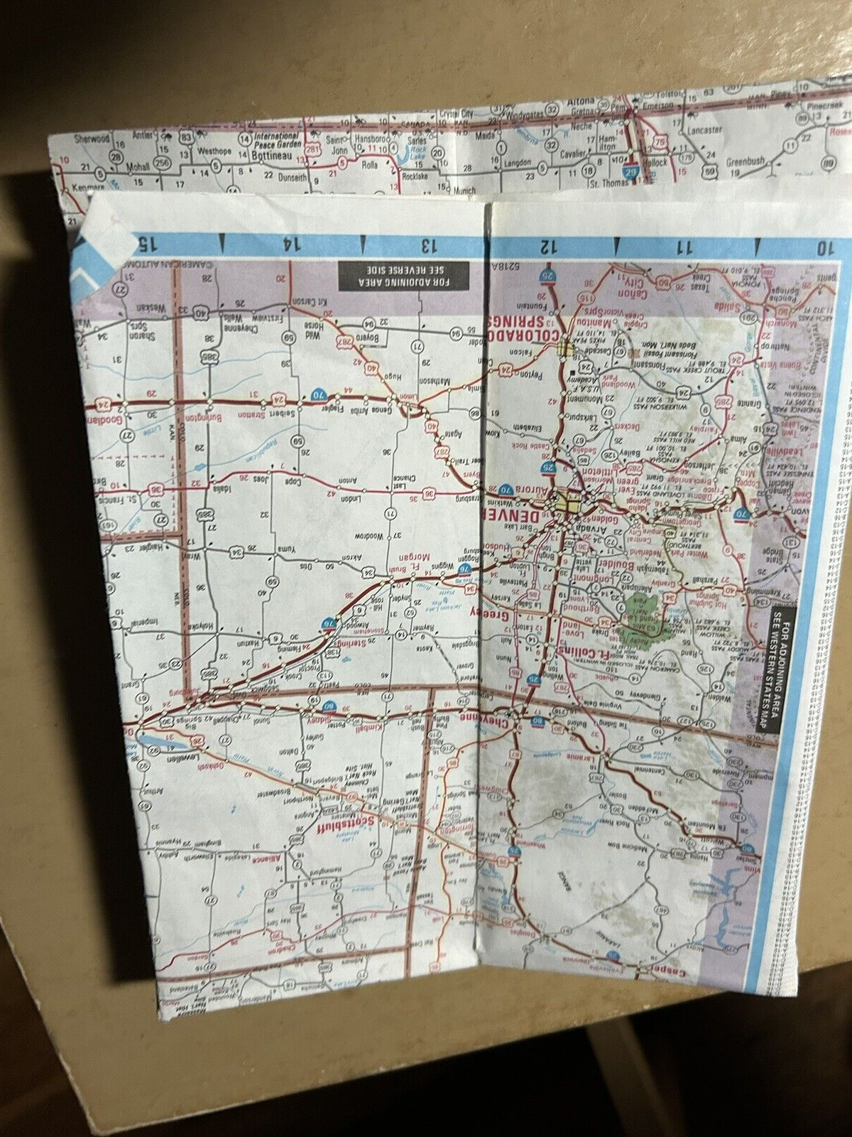 AAA MAP CENTRAL STATES/PROVINCES 1998