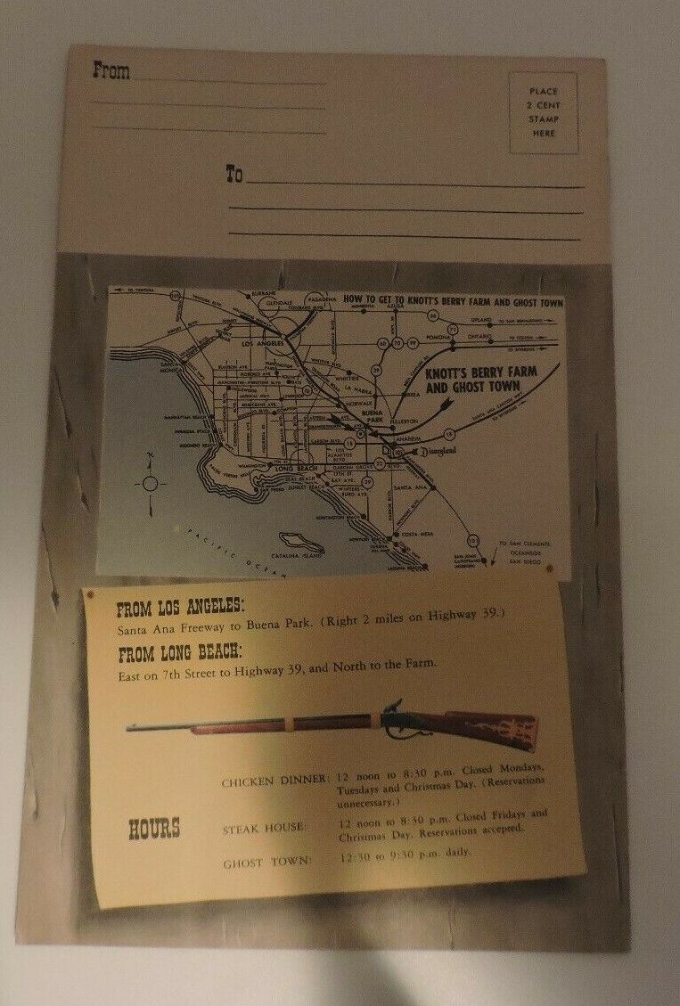Steak House In Ghost Town, Knott's Berry Farm, Bueno Park California Booklet