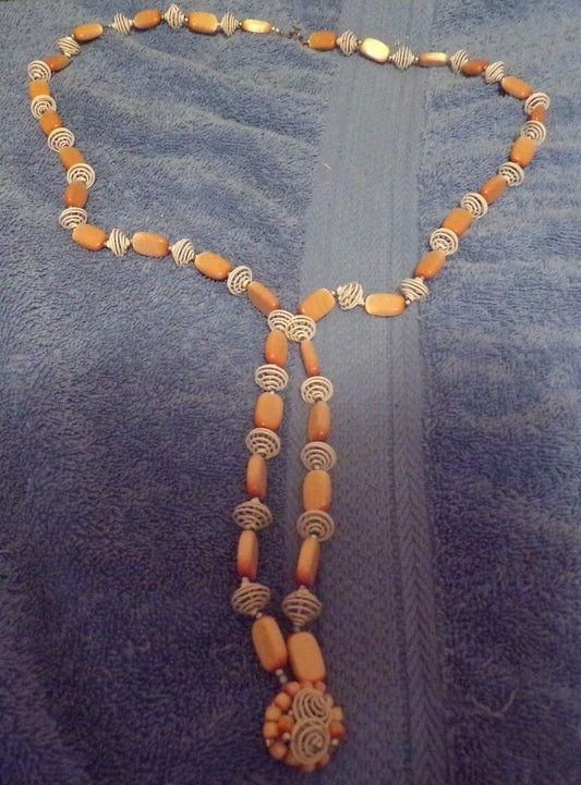 Beaded Tan Necklace (21