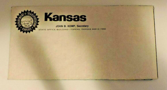 Vintage Kansas Official Transportation Folding Map