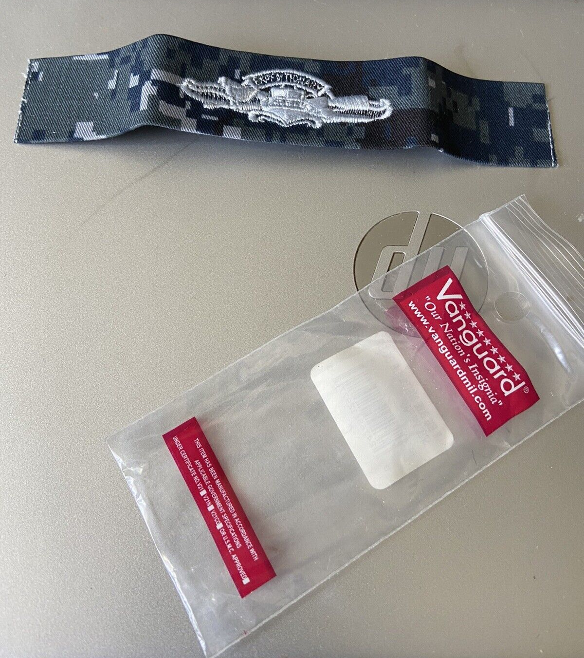 US Navy Enlisted Surface Warfare Coveralls Cloth Rating Strip-Blue Digital USN