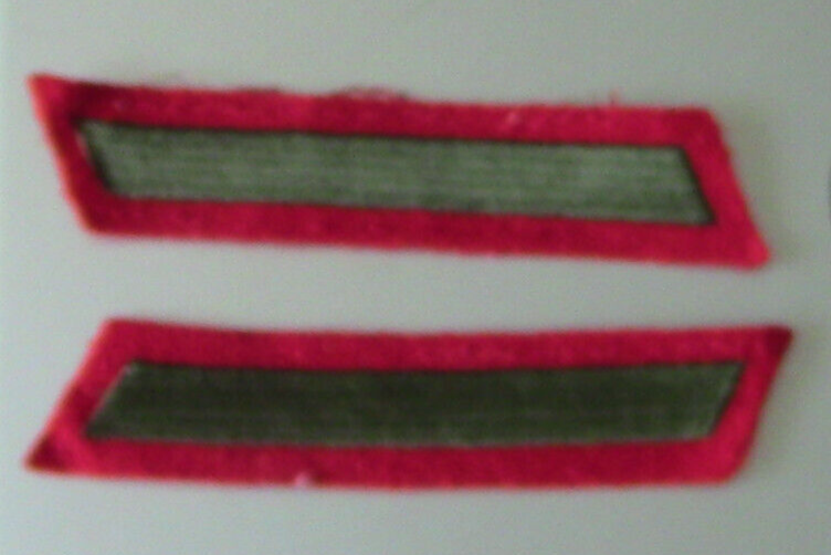 United States Marine Corps "HASH MARKS": Set of 2 Red & Green Single Bars