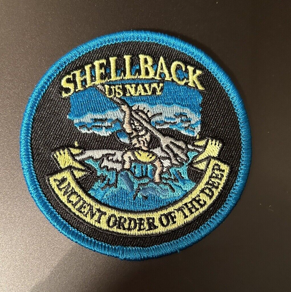SHELLBACK, U S NAVY "ANCIENT ORDER OF THE DEEP" PATCH 3"
