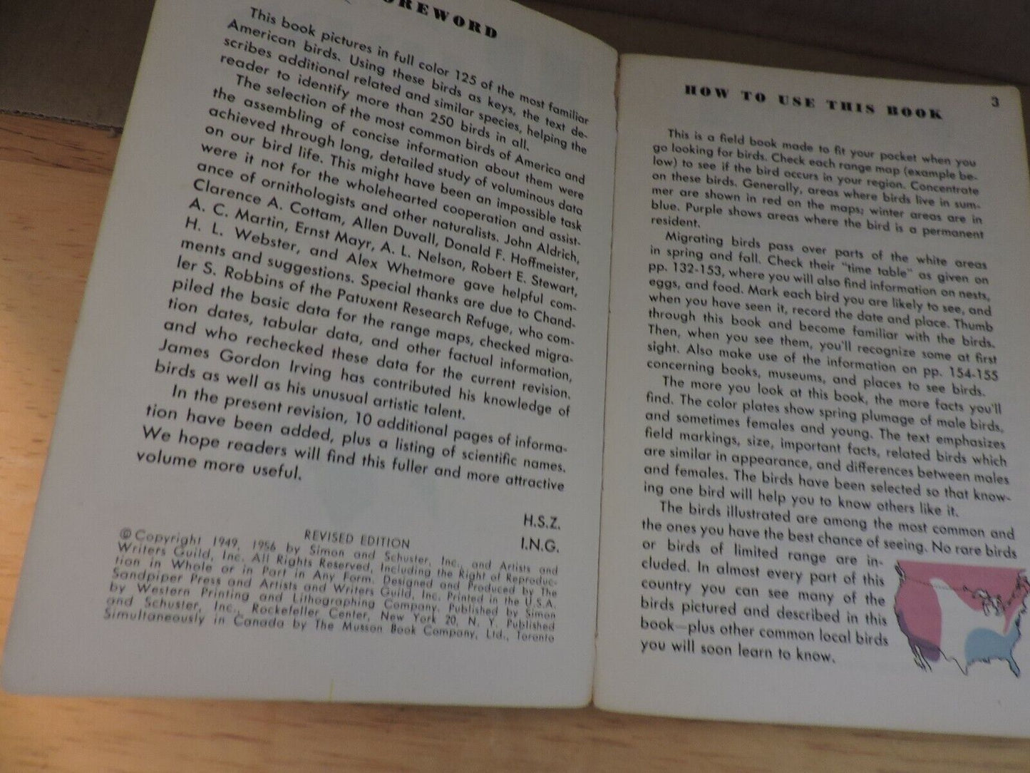 BIRDS  A GUIDE TO THE MOST FAMILIAR AMERICAN BIRDS 1956
