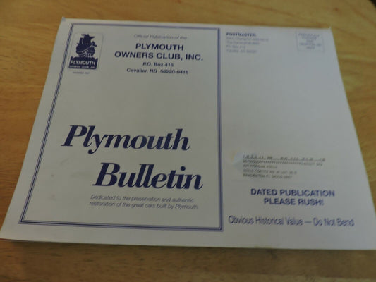 THE PLYMOUTH BULLETIN MARCH/APRIL 2012