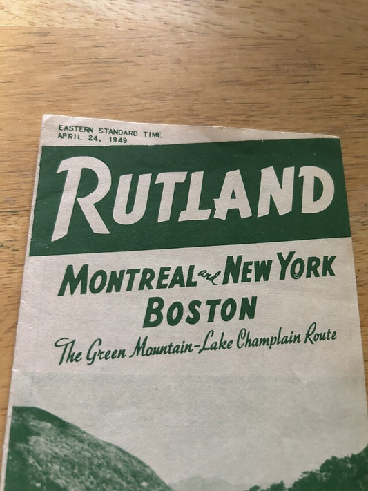 RUTLAND: MONTREAL-NEW YORK-BOSTON 1949