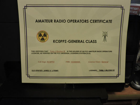 Amateur Radio Operators Certificate-Ham Radio/All Classes & Free Bonus Gift