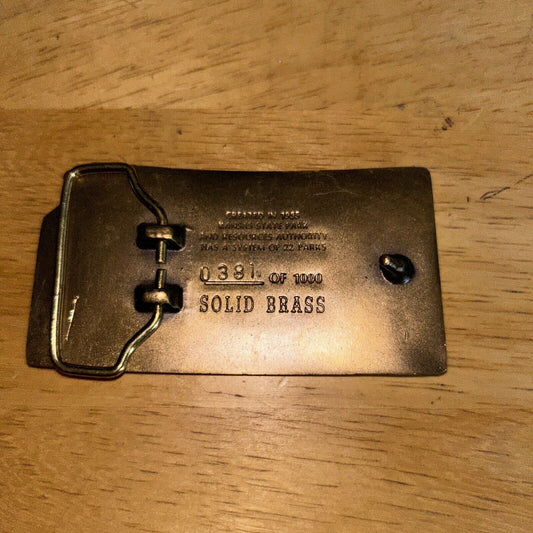 Belt Buckle Solid Brass: Kansas State Parks 1987 No. 381 of 1000
