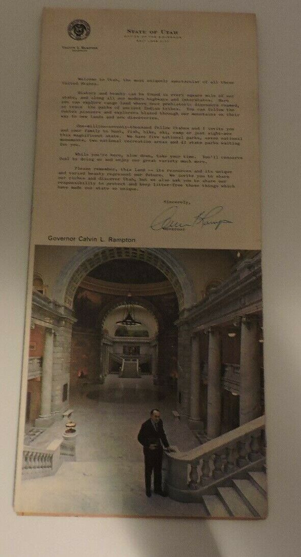 Vintage 74/75 Utah Highway Folding Map