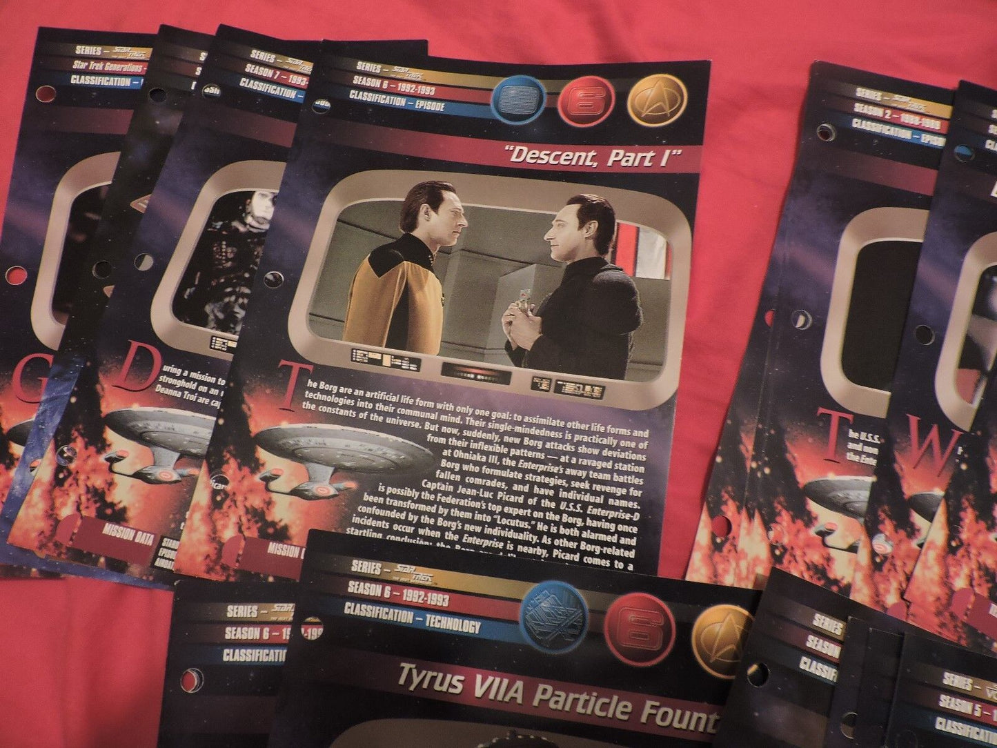 Star Trek The Next Generation Movie Cards: Various Cards from Multiple Seasons