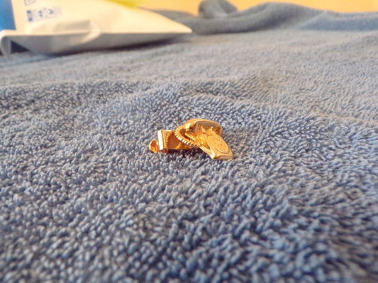 Gold Tie Tack: Telephone