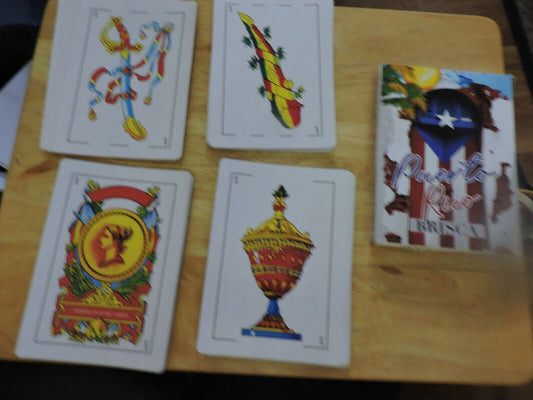 PUERTO RICO SPANISH PLAYING CARDS 7X5 INCHES NIB