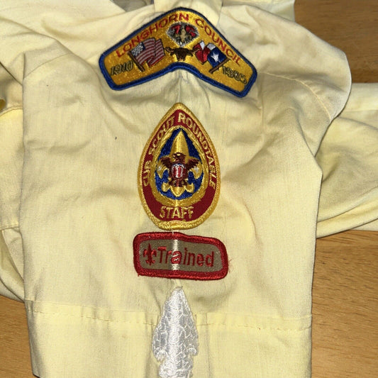 Womens BSA Shirt Size 14: '89 National Jamboree/Longhorn Council & Misc. Patches