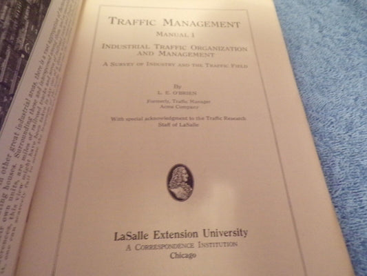 Traffic Management Training Service: Industrial Traffic Training Book